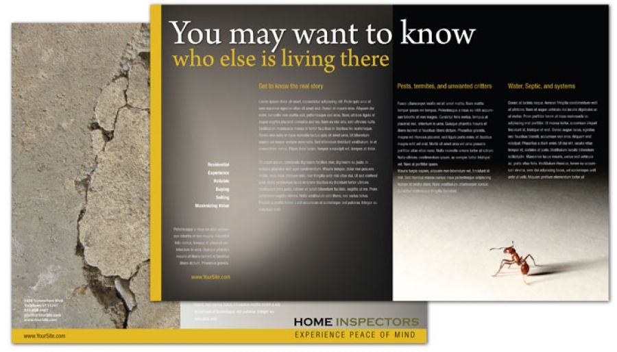 Home Inspection Services Tri Fold Brochure Design Layout